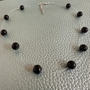 Illusion Black Bead Choker